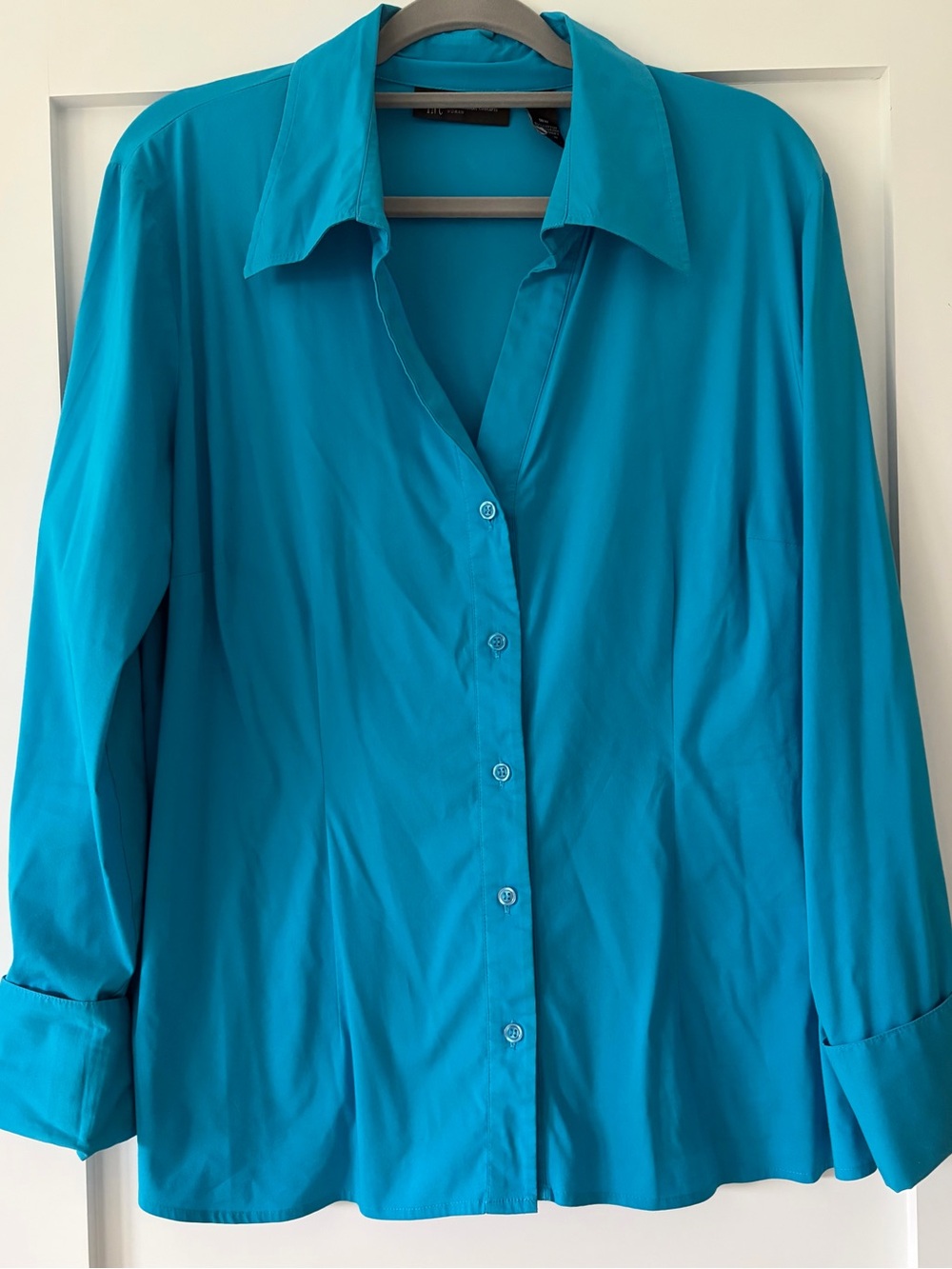 INC International Concepts Bright Turquoise Button-Down Shirt
